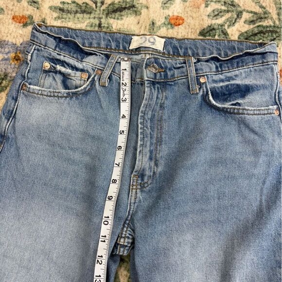 FREE PEOPLE Vixen Cigarette Jeans Vintage Indigo Blue Denim Distressed Size 29 - Picture 5 of 10